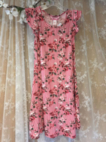 YOUTH/12-14 SUPER SOFT Floral Pink Dress