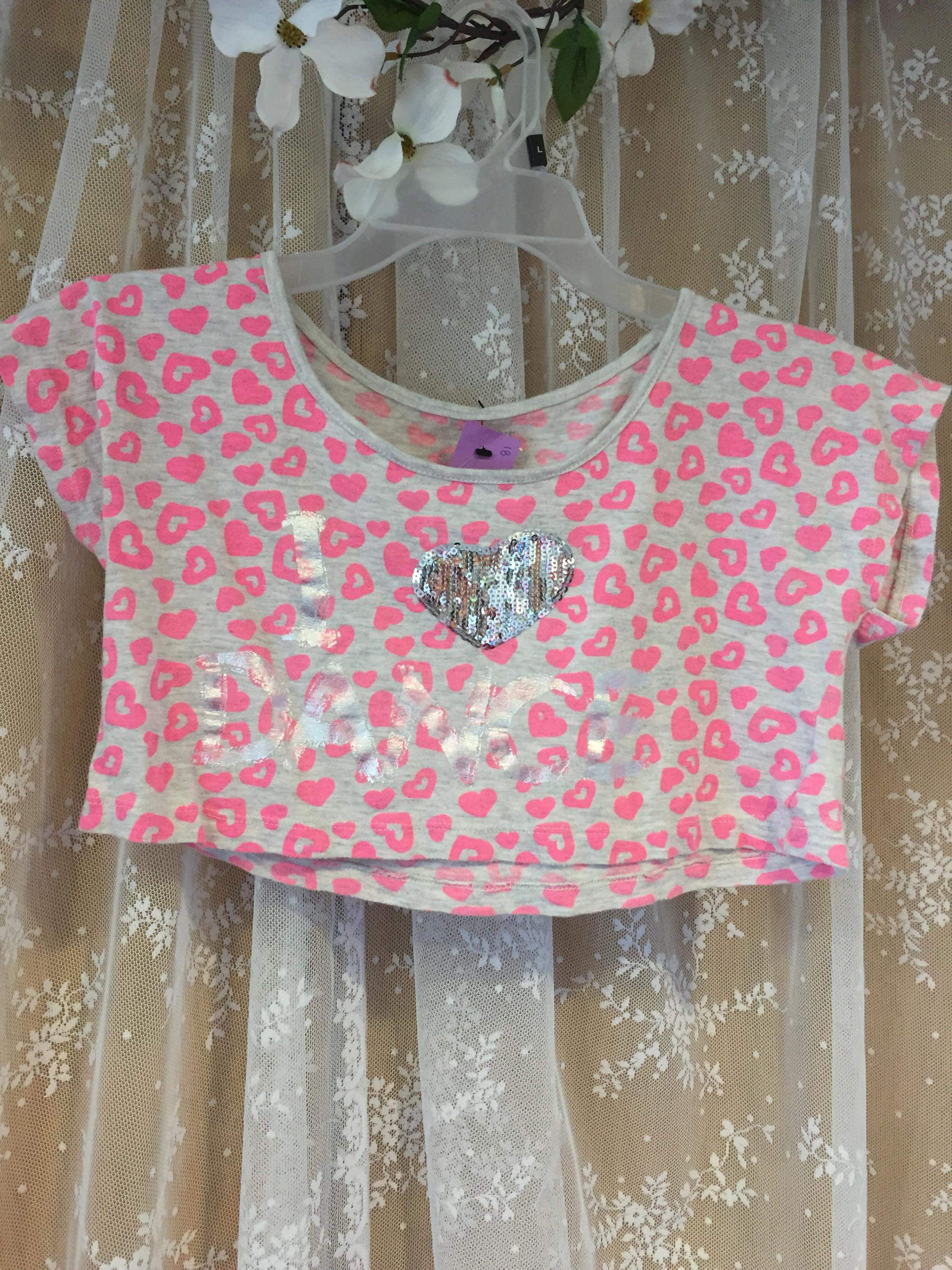 YOUTH/10-12 'I ♡ Dance' Over-Layer Crop Top