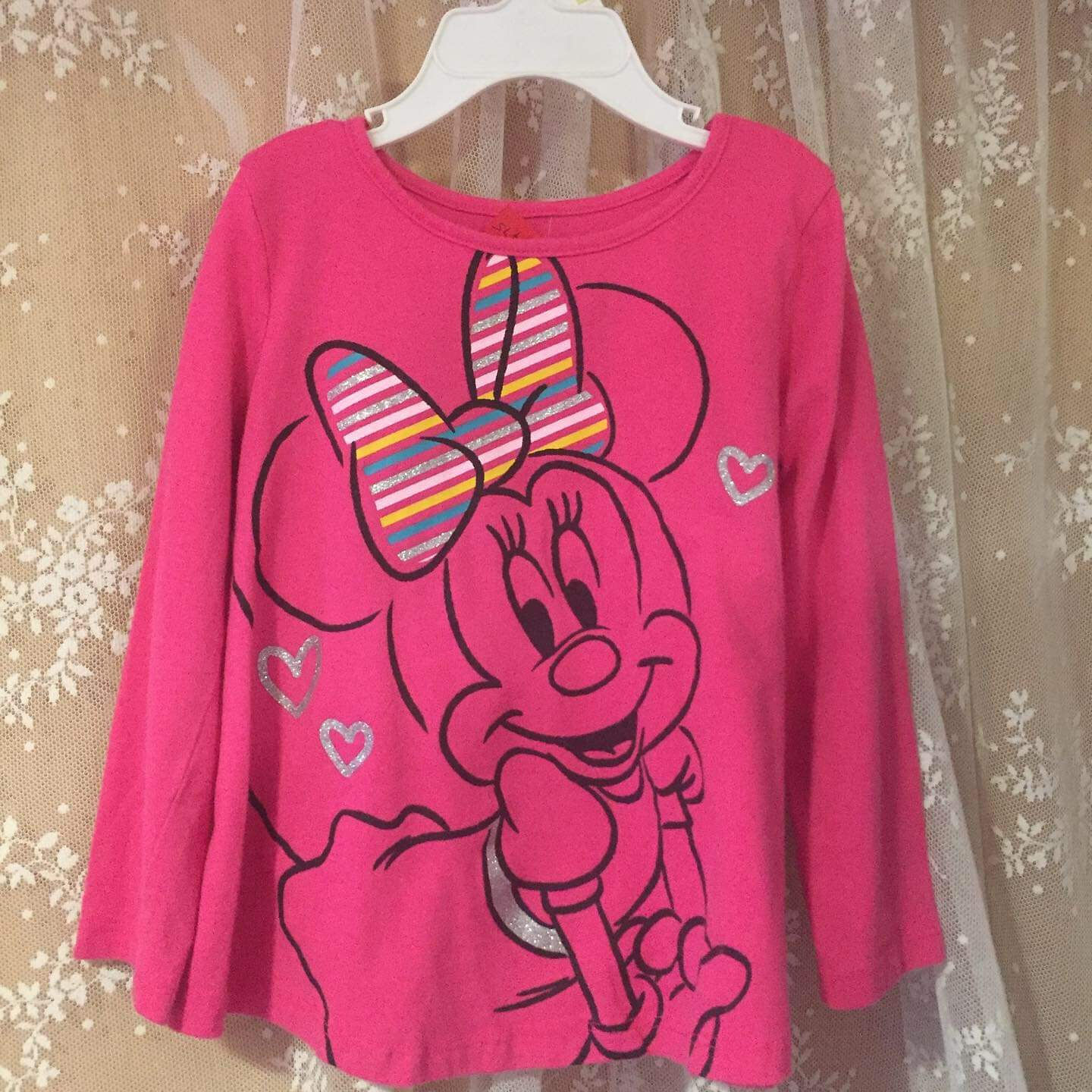 KIDS/3 disney pink minnie mouse long sleeve