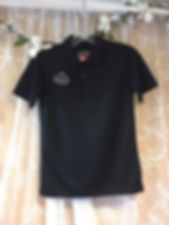 Youth/10-12 Nautical black polo shirt