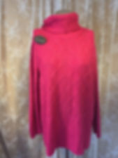 XLARGE magenta sweater with turtleneck