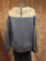 Thumbnail: MEDIUM sky-blue sweater with pink and white designs