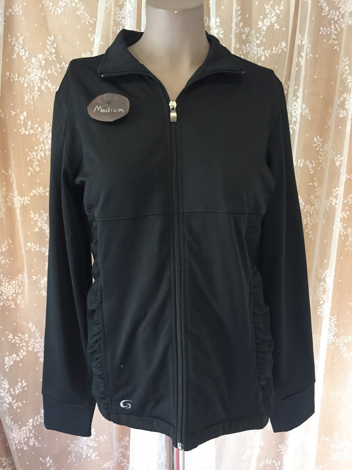 MEDIUM black zip-up jacket