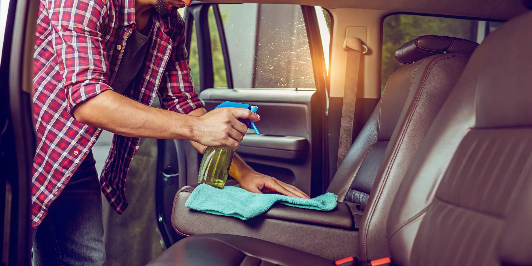 Clean vehicle interior after interior auto detailing