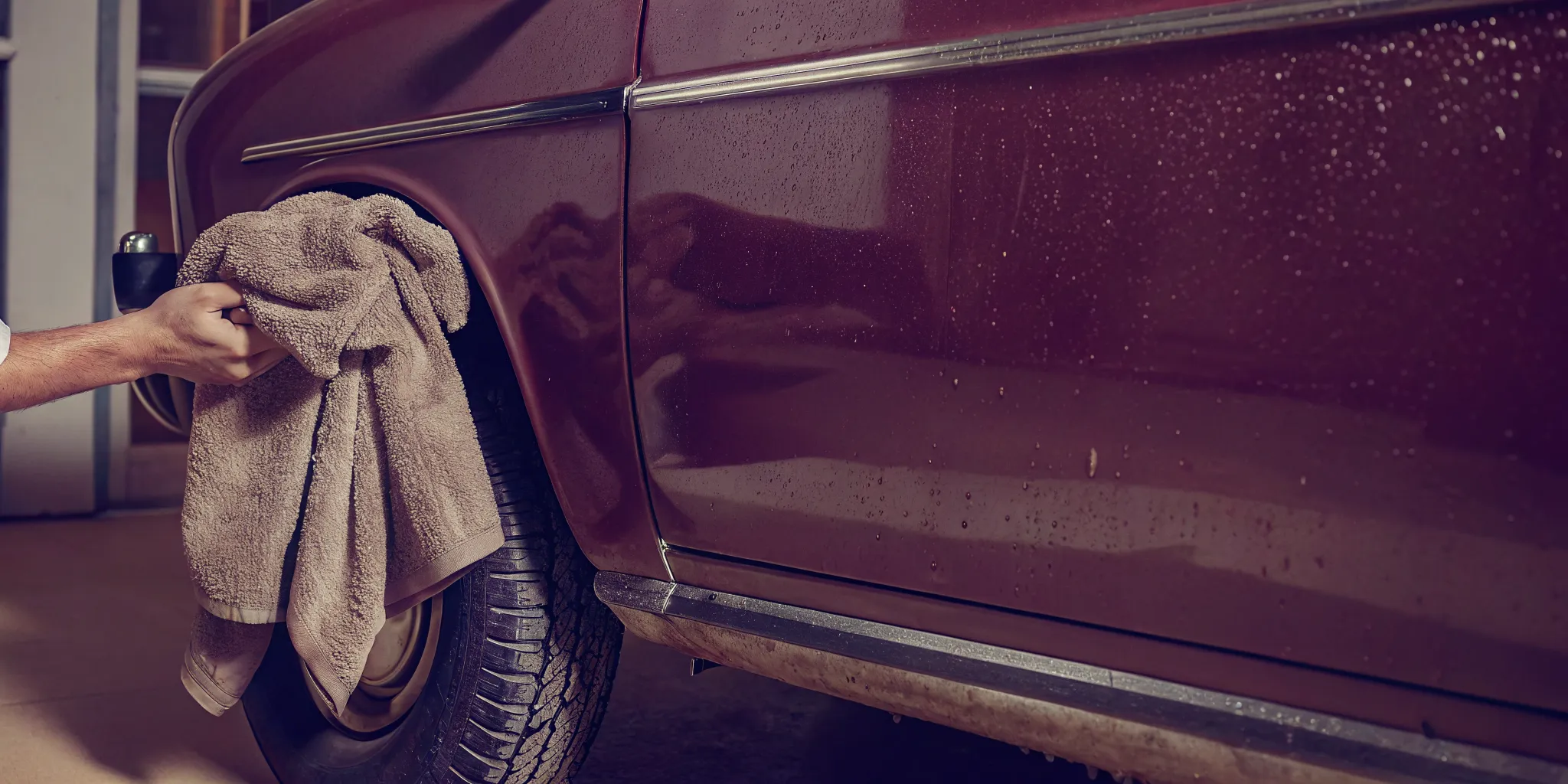 Water beading on protected car paint on the Gulf Coast