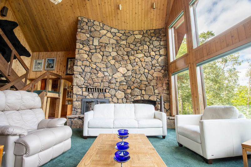 High-quality interior real estate media of a modern living room in Park Rapids, Minnesota, showcasing full-service media capabilities.