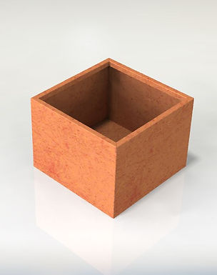 Corten rektangulära kruka med botten 107x39x51(h)cm
