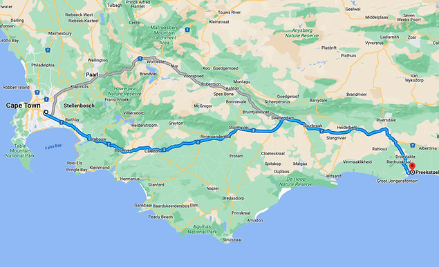 Preekstoel Beach Estate Directions From Cape Town
