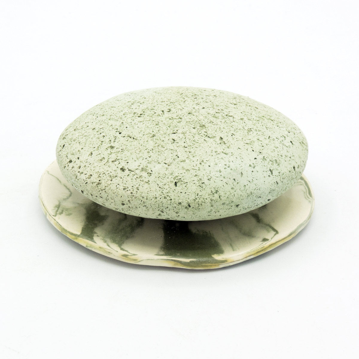 Galet Corps - Coupelle Ronde Verte