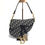 Thumbnail: Christian Dior Saddle Medium Blue Oblique Jacquard