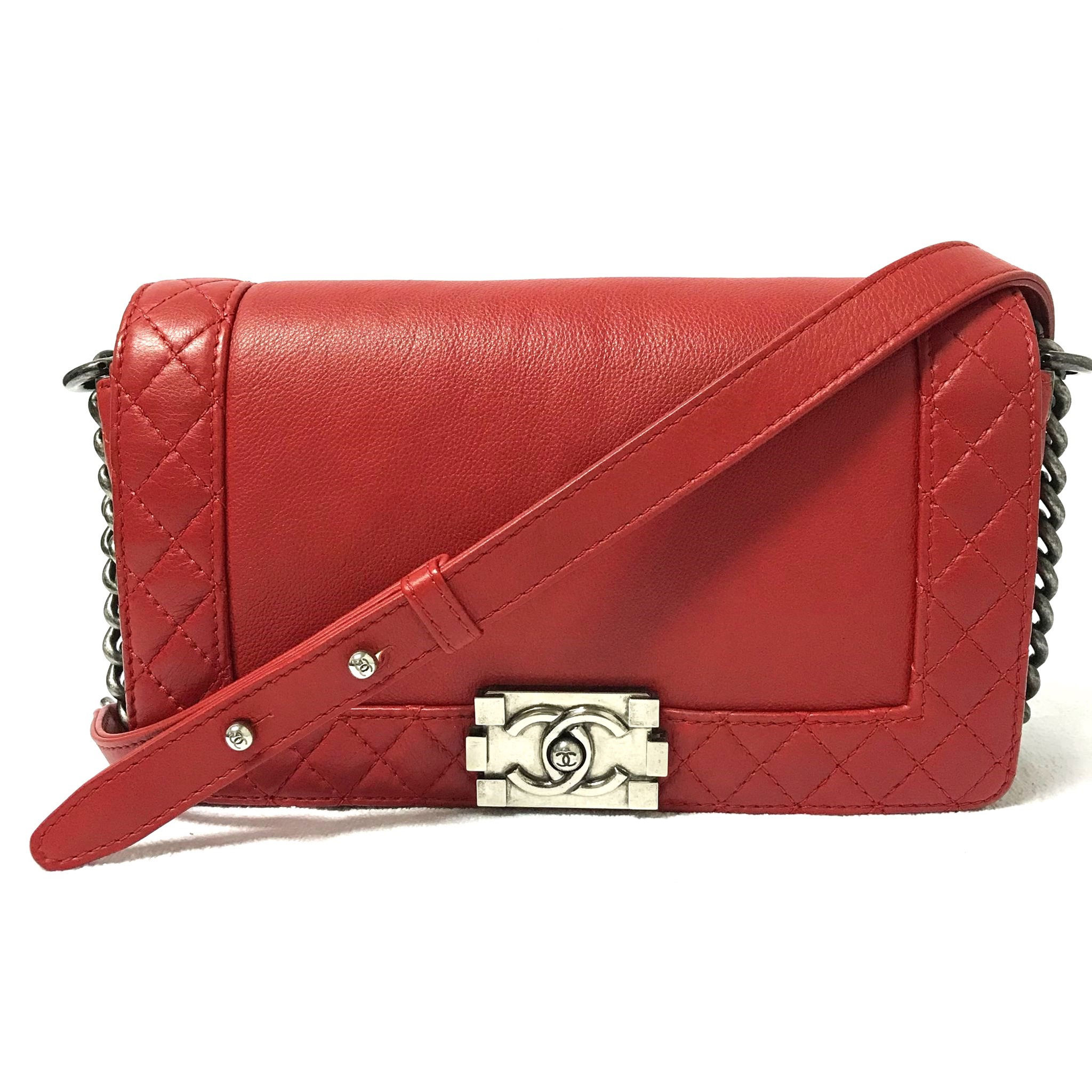 Chanel Boy Reverso Flap Red Medium