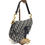 Thumbnail: Christian Dior Saddle Medium Blue Oblique Jacquard