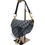 Thumbnail: Christian Dior Saddle Medium Blue Oblique Jacquard