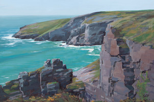 Trebarwith coast above the quarry
