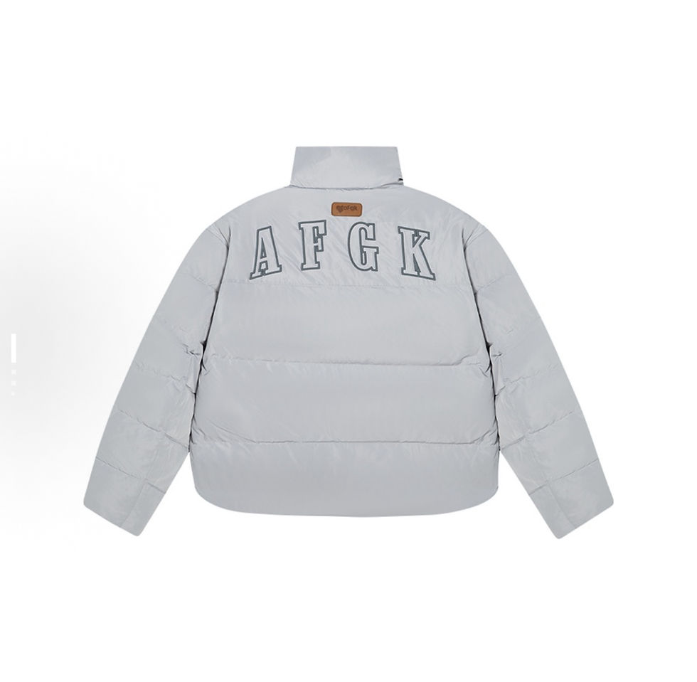 Thumbnail: AFGK ベーシックロゴ 立体刺繍 保温防寒 アメリカンクラシック オールマッチ シンプルカラー ルーズフィット 長袖カジュアルジャケット ダウンコート ユニセ