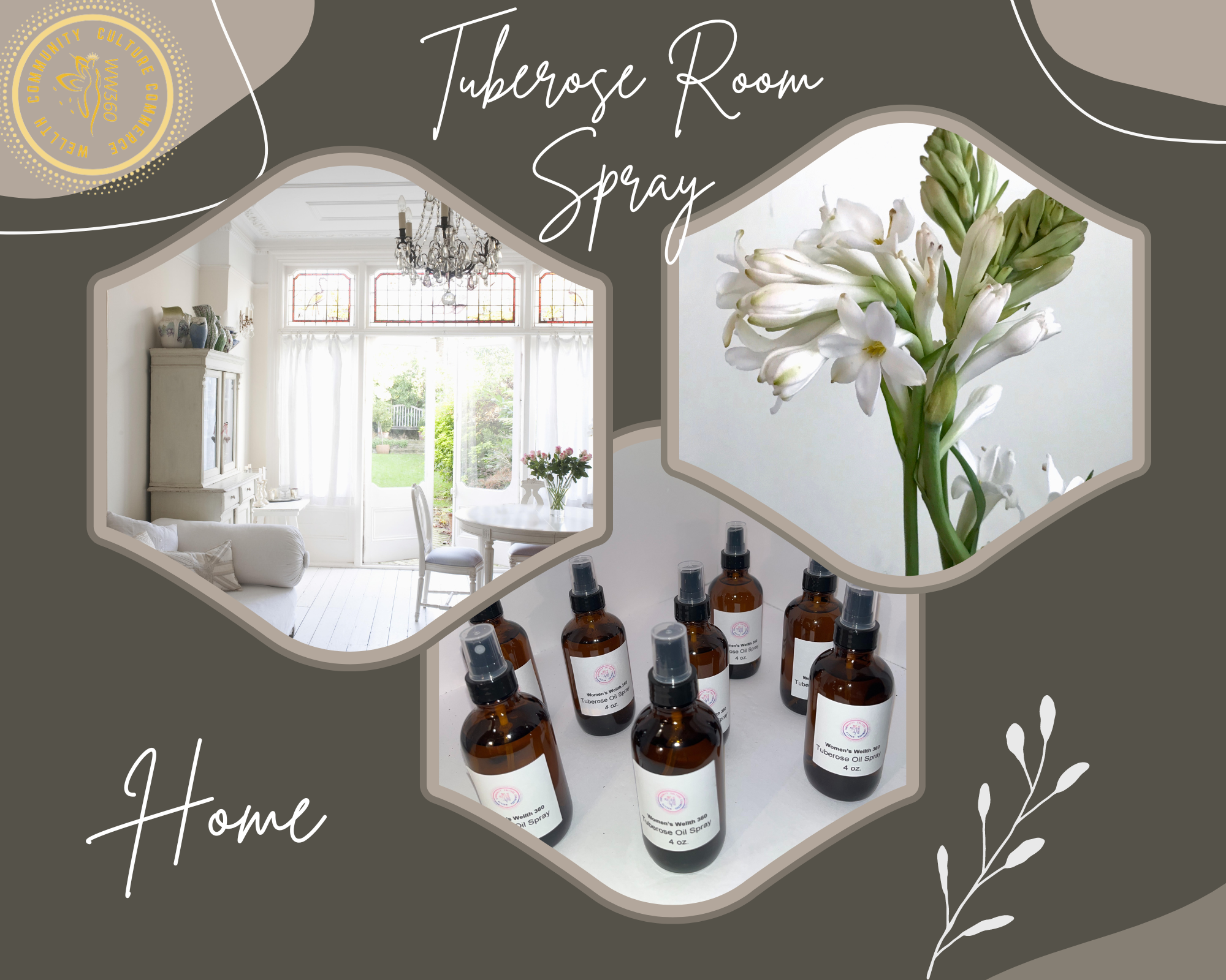 Tuberose Oil Room Spray 4OZ