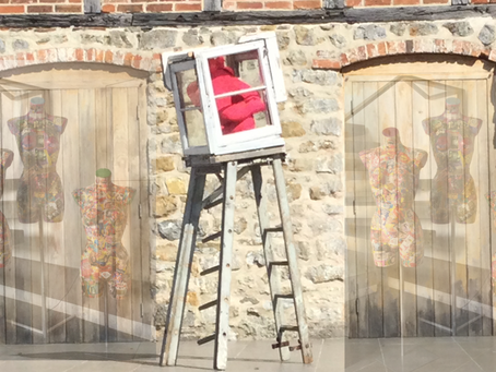 Anna Gillespie's work at Canwood with a sneaky view of my torsos