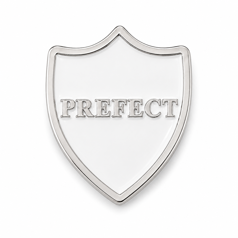 Thumbnail: Prefect enamel school badges in multiple colours with gold metal finish