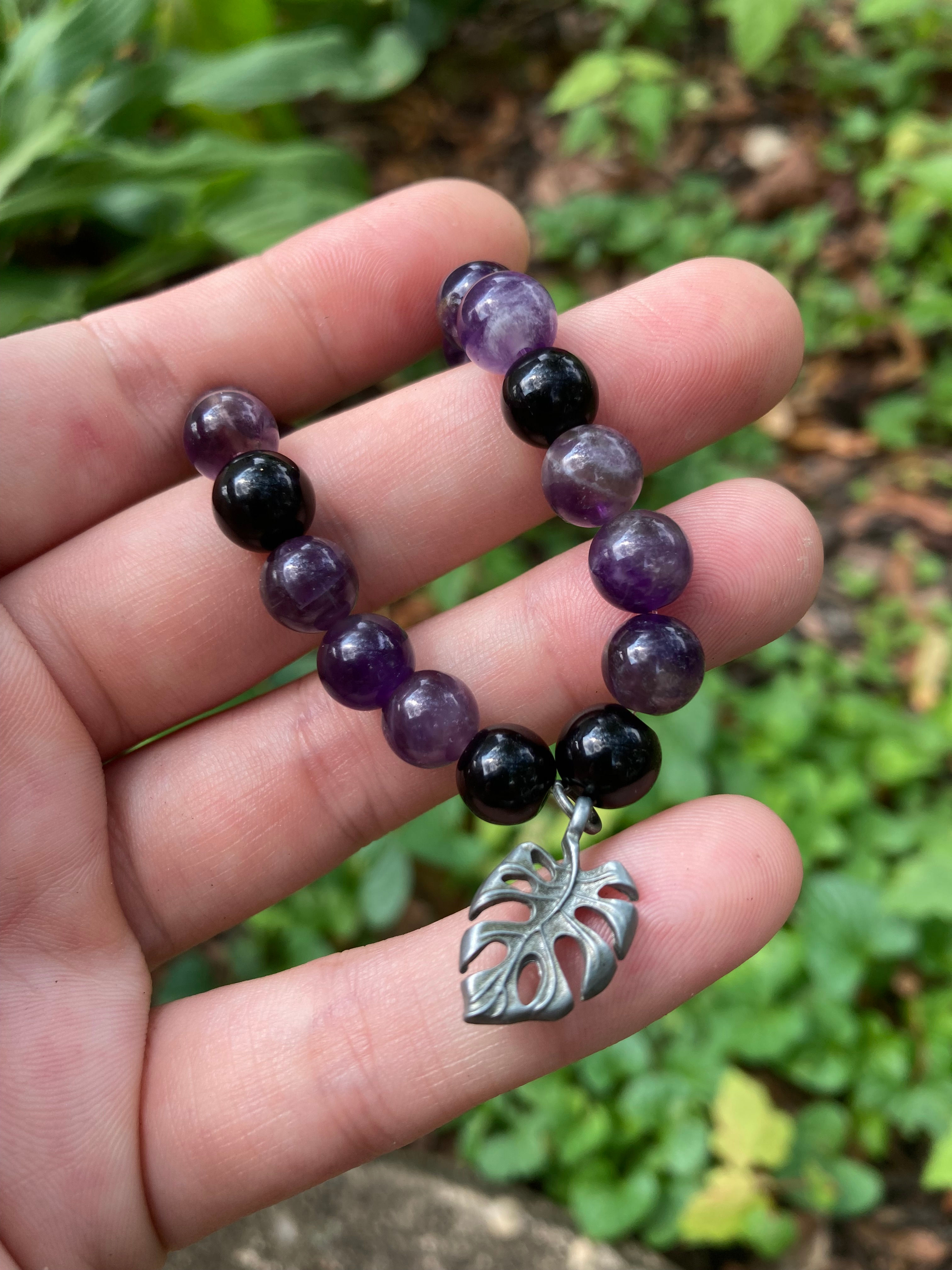 Monstera Leaf Charm Bracelet