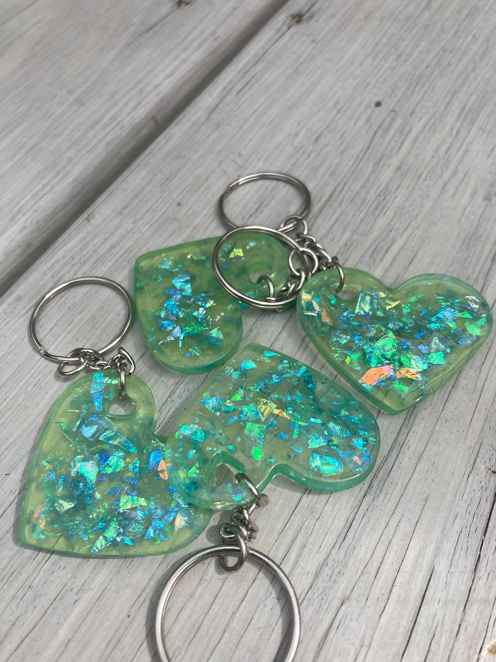 Thumbnail: Candy Colored Heart Keychains