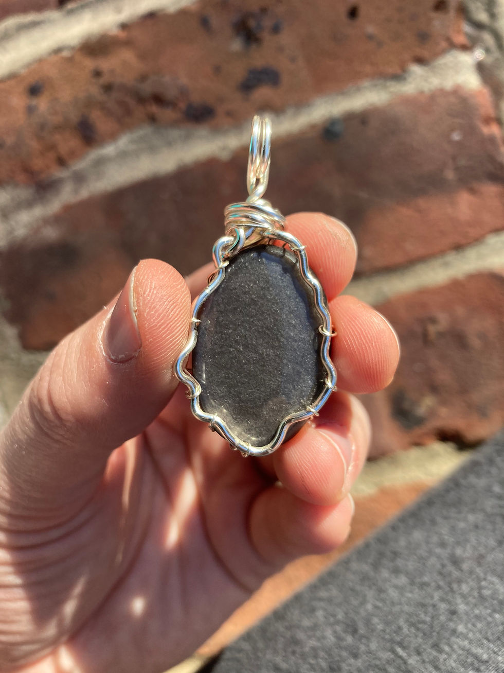 Thumbnail: Silver Sheen Obsidian Pendant