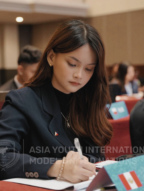 Sofia Pelayo representing youth at the 18th Asia Youth International Model United Nations (AYIMUN) Conference in Kuala Lumpur, Malaysia.