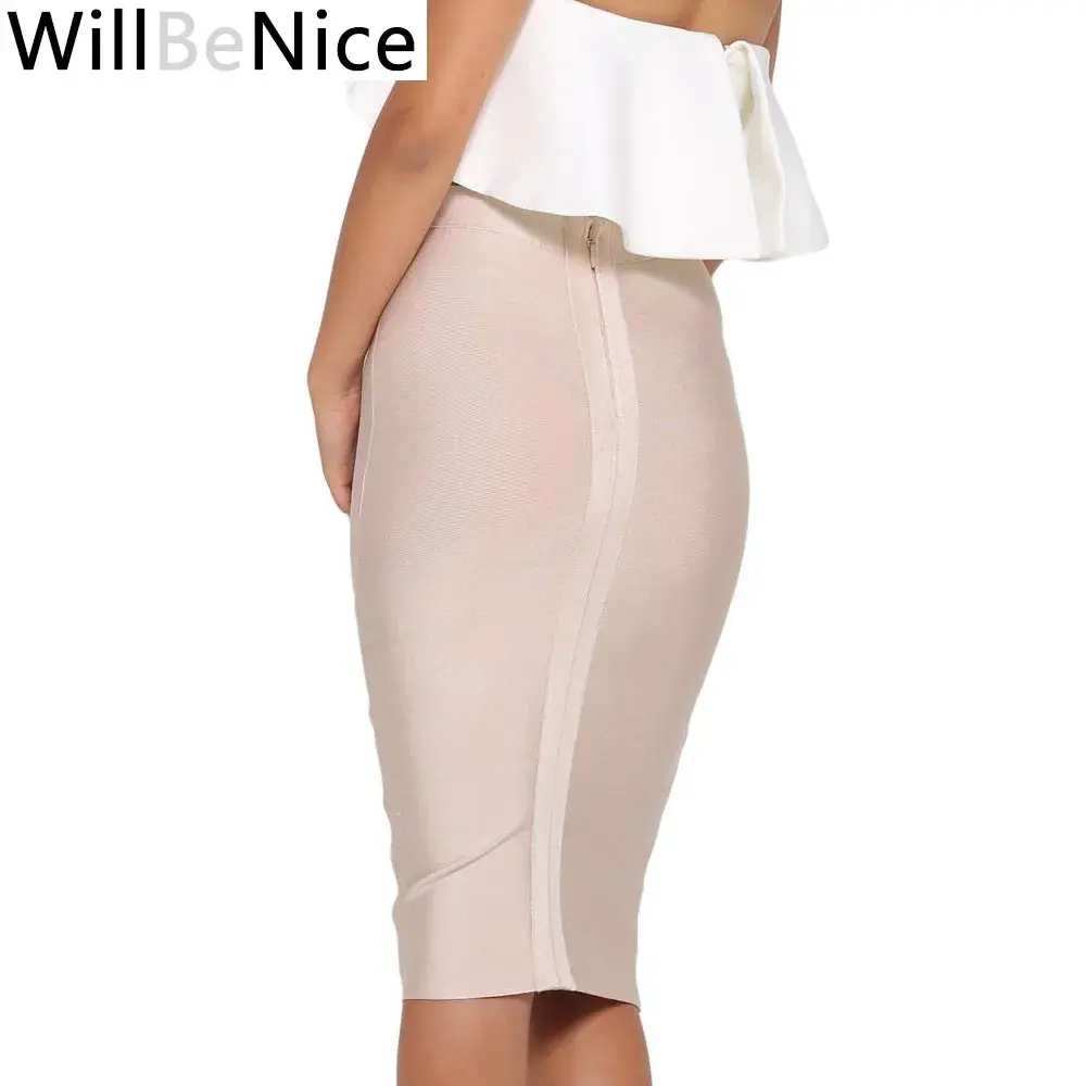Bodycon Slim Womens Knee Length Hot Pink Fuchia Black Pencil Maxi Skirts