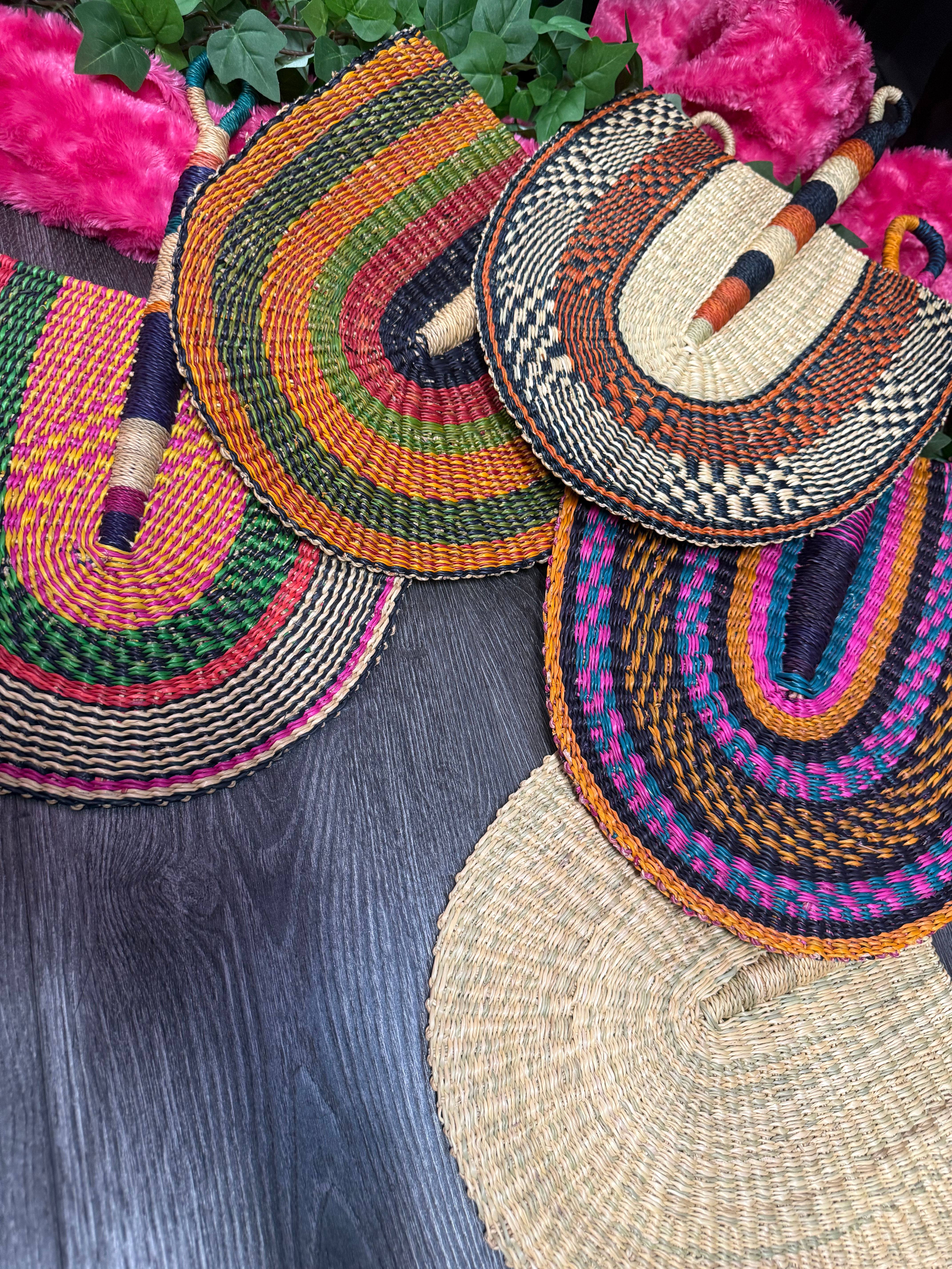 Large Burkina Faso Hand Woven Fans