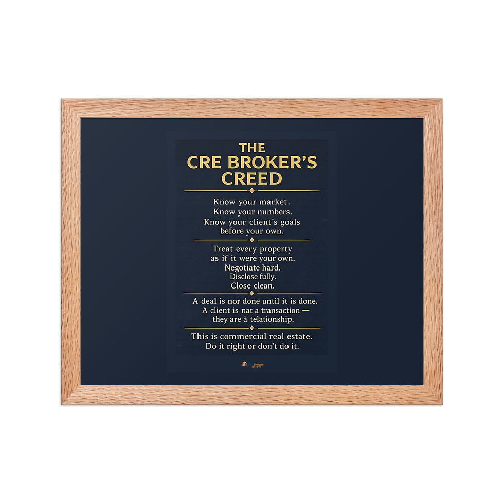 Thumbnail: CRE Framed Office Poster — "The CRE Broker's Creed"