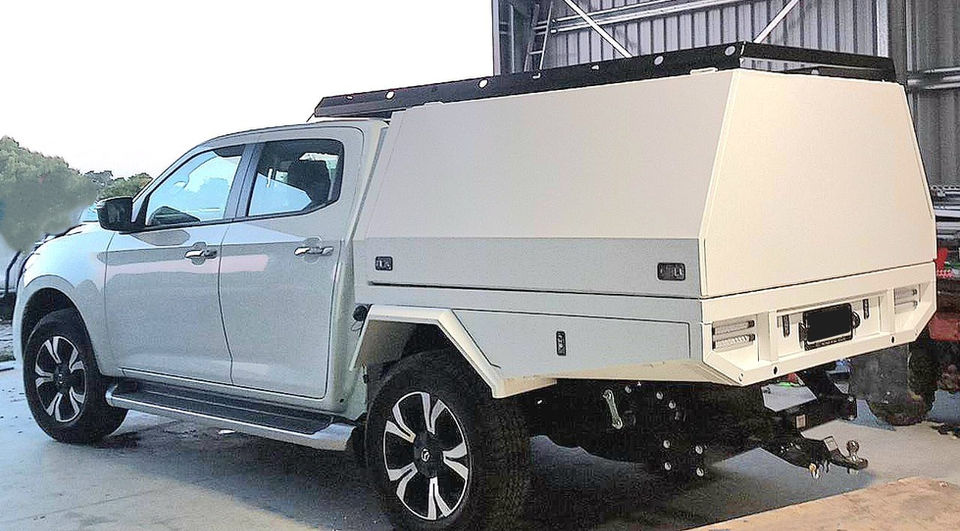 Ute deck, canopy, flat deck, Mazda BT50, custom canopy, tool boxes