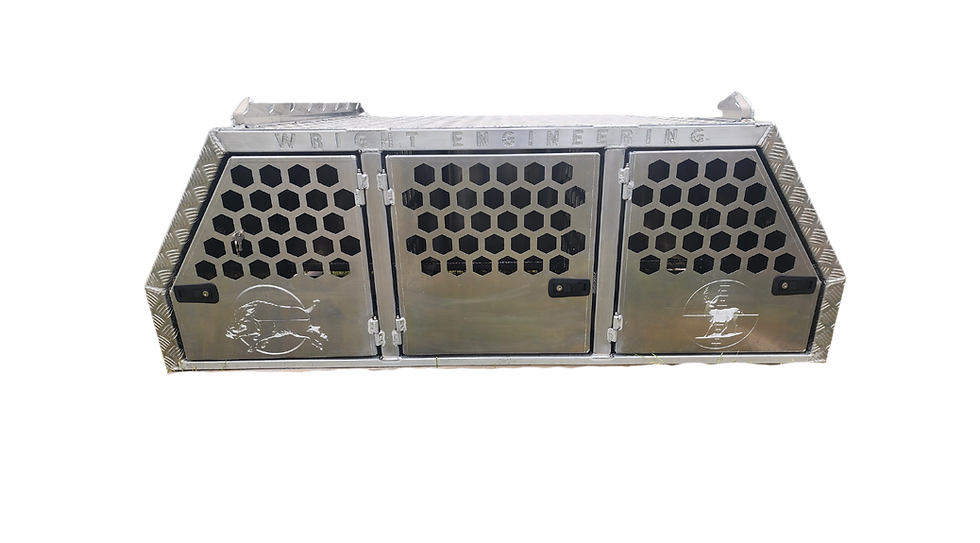Thumbnail: 3 Bay Dog Box for flatdeck - Fully Lockable