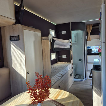 Discover freedom in Turkey! Rent our 6-person Renault campervan in Ankara. Solar A/C, hot water & full kitchen. Book your adventure!