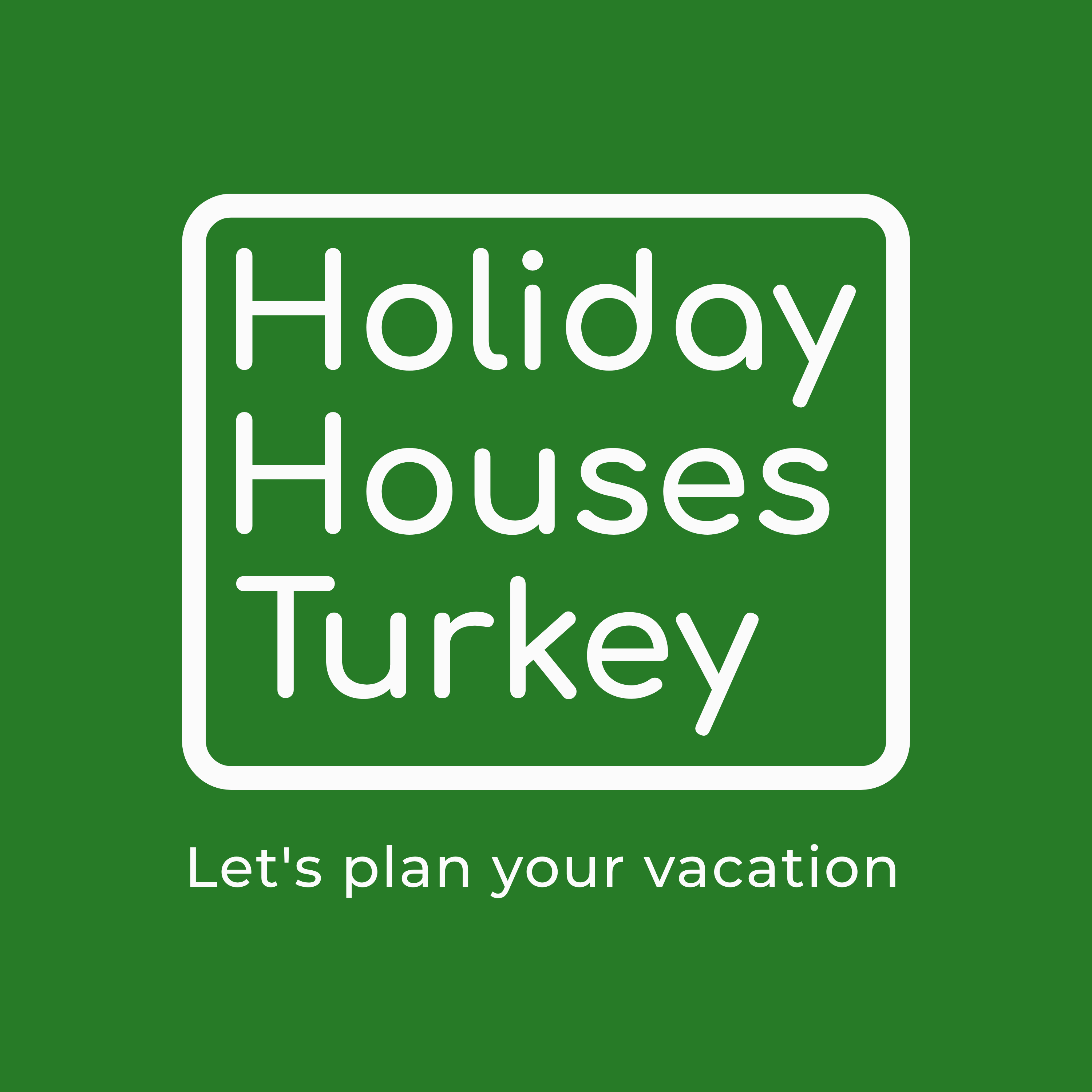Holiday Houses Turkey logo, Let's plan your vacation, luxury holiday homes Holiday Houses Turkey.