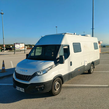 Iveco Daily motorvan with automatic gears for rent in Istanbul, Beylikdüzü. Enjoy comfort and reliability with Campervan Turkey for your next adventure!