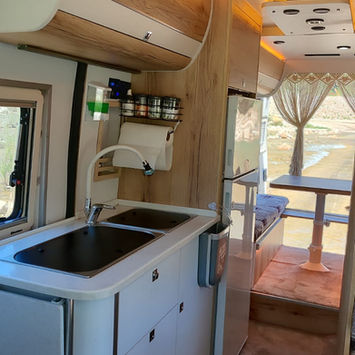 Fully equipped 2011 camper van for rent in Antalya. 2024 conversion, solar power, WC, fridge, sleeps 3. Ready for vanlife adventures!