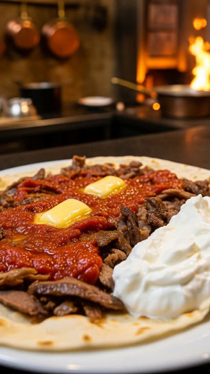 İskender Kebab, a treasure of Turkish cuisine, offers a burst of flavor that tantalizes the taste buds. Imagine tender slices of döner kebab bathed in a rich tomato sauce, topped with melted butter and served with creamy yogurt. Originating from Bursa, this dish is not just a meal; it’s a celebration of flavors that draws both locals and tourists into its delicious embrace.