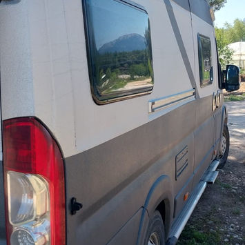 Fully equipped 2011 camper van for rent in Antalya. 2024 conversion, solar power, WC, fridge, sleeps 3. Ready for vanlife adventures!