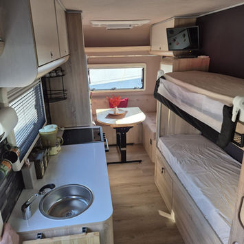 Discover freedom in Turkey! Rent our 6-person Renault campervan in Ankara. Solar A/C, hot water & full kitchen. Book your adventure!