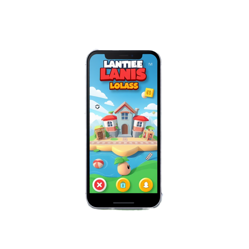 Mobile phone showing game Lantee Lanis Lolass