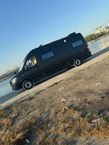 Rent a 2014 Mercedes Sprinter camper in Istanbul, Bakırköy. Manual transmission, large 150L water tank. Reliable motorhome for your Turkey trip.