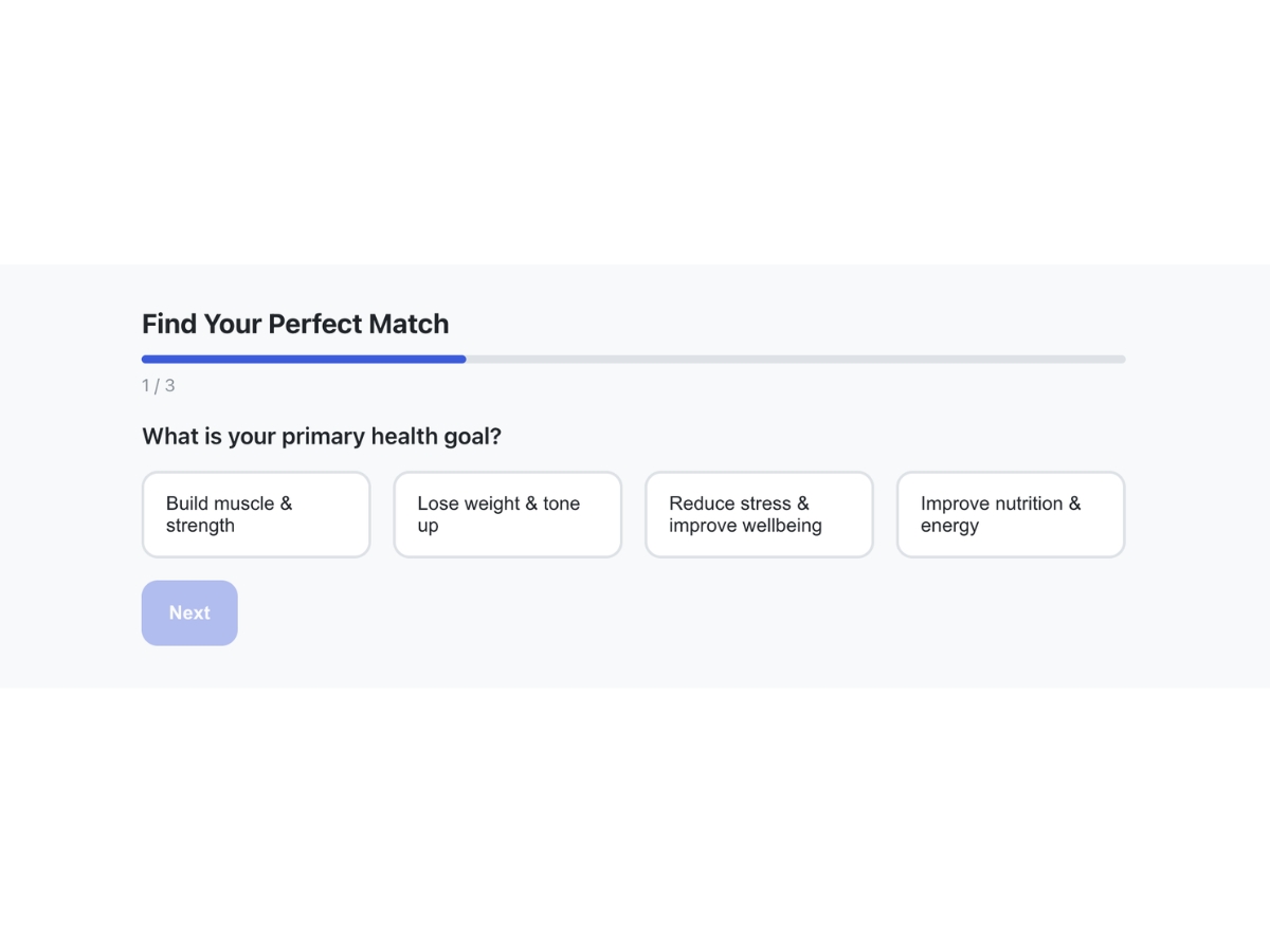 Service & Product Finder Quiz primary marketing image — Engagement app on the Wix App Market