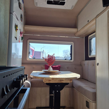 Discover freedom in Turkey! Rent our 6-person Renault campervan in Ankara. Solar A/C, hot water & full kitchen. Book your adventure!