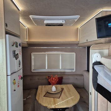 Discover freedom in Turkey! Rent our 6-person Renault campervan in Ankara. Solar A/C, hot water & full kitchen. Book your adventure!