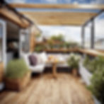 Green roof on a caravan