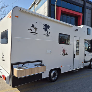 Discover freedom in Turkey! Rent our 6-person Renault campervan in Ankara. Solar A/C, hot water & full kitchen. Book your adventure!