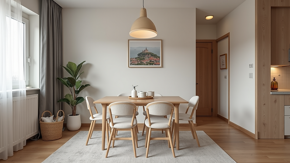 Eye-level view of a cozy student apartment in Marmaris