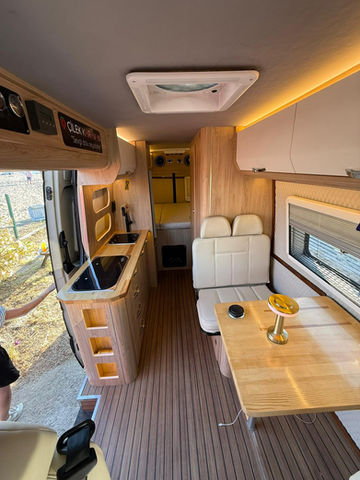 Rent a 2014 Mercedes Sprinter camper in Istanbul, Bakırköy. Manual transmission, large 150L water tank. Reliable motorhome for your Turkey trip.