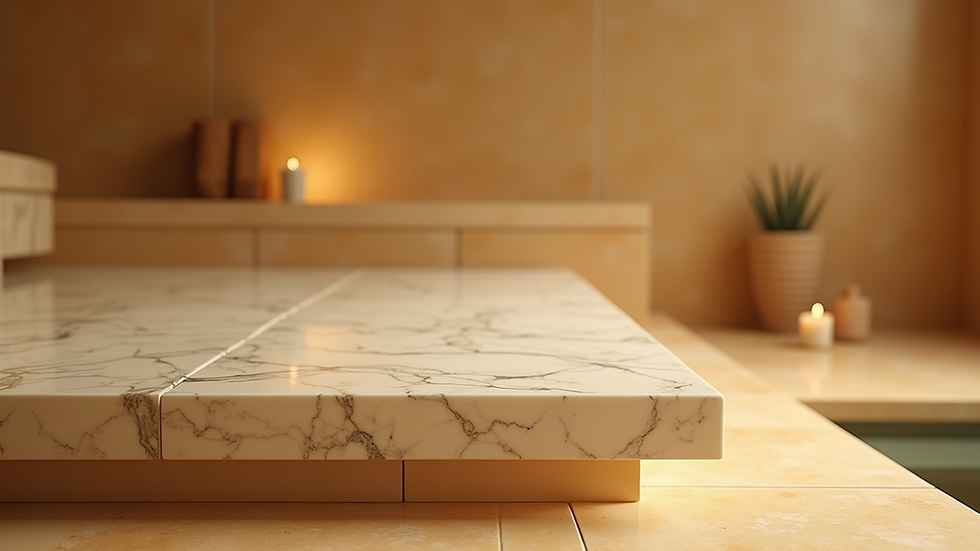 Close-up view of marble platform in traditional Turkish Hamam