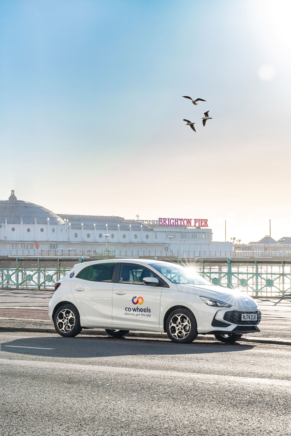 Co Wheels car outside Brighton Pier