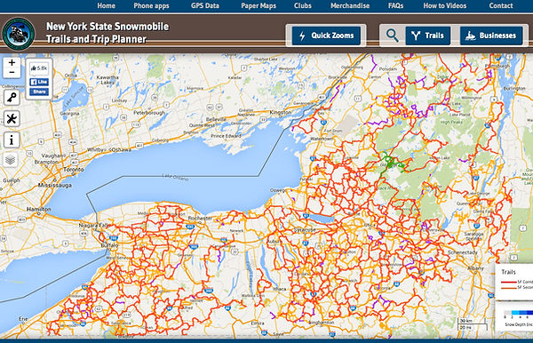Nys Interactive Snowmobile Map Trails | Marillasnomob